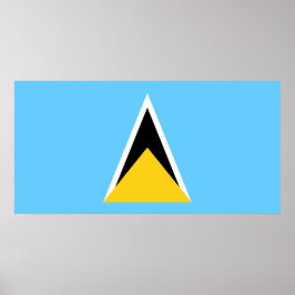 Vlag van Saint Lucia (Saint Lucia) (Caribisch gebi Poster