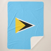 Vlag van Saint Lucia (Saint Lucia) (Caribisch gebi Sherpa Deken (Voorkant)