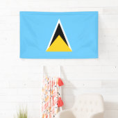 Vlag van Saint Lucia (Saint Lucia) (Caribisch gebi Spandoek (Insitu)