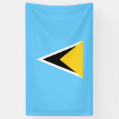 Vlag van Saint Lucia (Saint Lucia) (Caribisch gebi Spandoek (Verticaal)