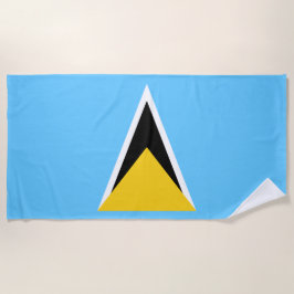 Vlag van Saint Lucia (Saint Lucia) (Caribisch gebi Strandlaken
