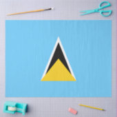 Vlag van Saint Lucia (Saint Lucia) (Caribisch gebi Tissuepapier (Craft)