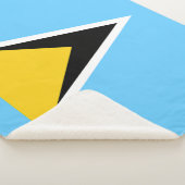 Vlag van Saint Lucia Sherpa Deken (3/4)