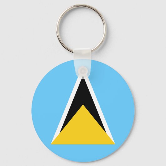 Vlag van Saint Lucia Sleutelhanger (Voorkant)