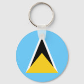 Vlag van Saint Lucia Sleutelhanger (Achterkant)