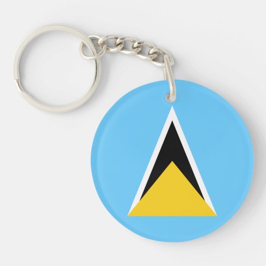 Vlag van Saint Lucia Sleutelhanger (Voorkant)