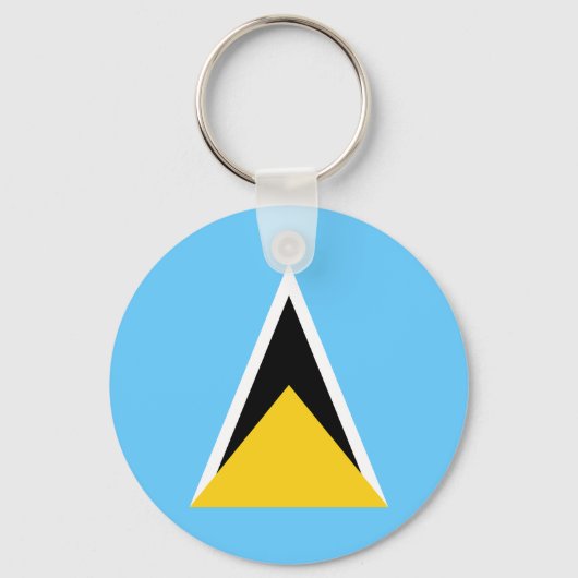 Vlag van Saint Lucia Sleutelhanger (Voorkant)