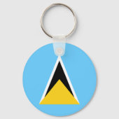 Vlag van Saint Lucia Sleutelhanger (Achterkant)