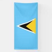 Vlag van Saint Lucia Spandoek (Verticaal)