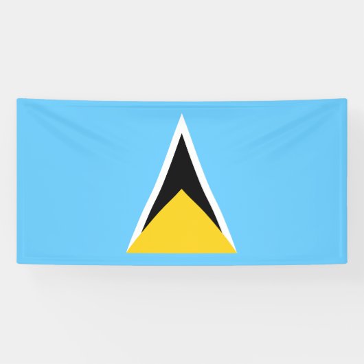 Vlag van Saint Lucia Spandoek (Horizontaal)