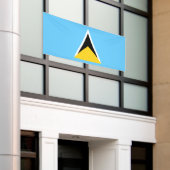 Vlag van Saint Lucia Spandoek (Buitenkant Gebouw)