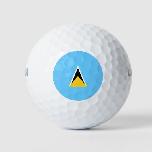 Vlag van Saint Lucia (St Lucia) (Caraïben) Golfballen (Voorkant)