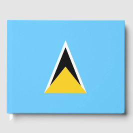 Vlag van Saint Lucia (St Lucia) (Caribisch gebied) Gastenboek