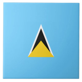 Vlag van Saint Lucia (St Lucia) (Caribisch gebied) Tegeltje