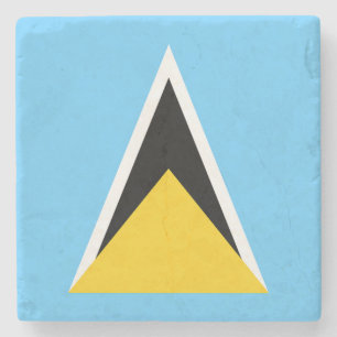Vlag van Saint Lucia Stenen Onderzetter