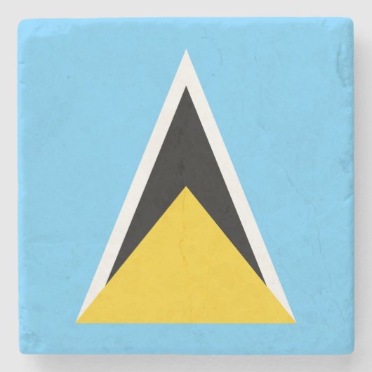 Vlag van Saint Lucia Stenen Onderzetter (Voorkant)