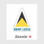 Vlag van Saint Lucia Sticker (Vel)