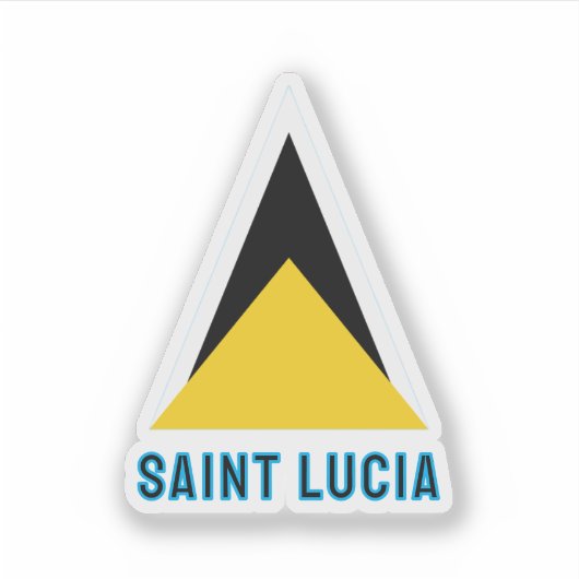 Vlag van Saint Lucia Sticker (Voorkant)
