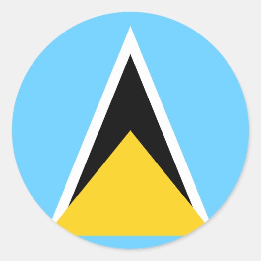 Vlag van Saint Lucia Sticker (Voorkant)