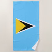 Vlag van Saint Lucia Strandlaken (Voorkant)