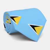 Vlag van Saint Lucia Stropdas (Opgerold)