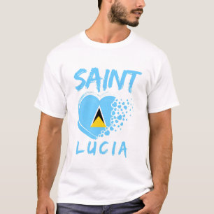 Vlag van Saint Lucia T-shirt
