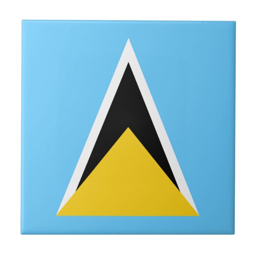Vlag van Saint Lucia Tegeltje (Voorkant)