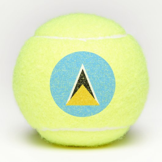 Vlag van Saint Lucia Tennisballen (Voorkant)