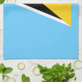Vlag van Saint Lucia Theedoek (Gevouwen)