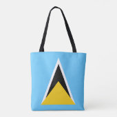 Vlag van Saint Lucia Tote Bag (Achterkant)