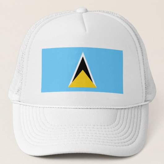 Vlag van Saint Lucia Trucker Pet (Voorkant)