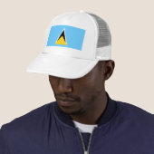 Vlag van Saint Lucia Trucker Pet (In situ)