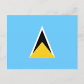 Vlag van Saint Lucia, vlag van Saint Lucia Briefkaart (Voorkant)