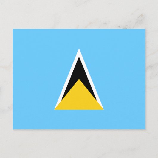Vlag van Saint Lucia, vlag van Saint Lucia Briefkaart (Voorkant)