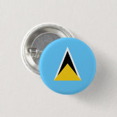 Vlag van Saint Lucia, vlag van Saint Lucia Ronde Button 3,2 Cm (Voorkant /achterkant)