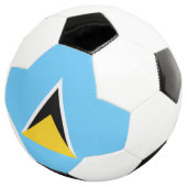 Vlag van Saint Lucia Voetbal (Drie kwart)
