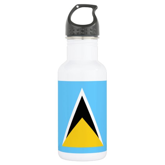Vlag van Saint Lucia Waterfles (Voorkant)