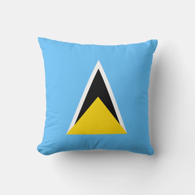 Vlag van Saint Lucia x Vlag Kussen (Voorkant)