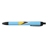 Vlag van Saint Lucia Zwarte Inkt Pen (Bodem)