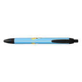 Vlag van Saint Lucia Zwarte Inkt Pen (Achterkant)