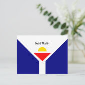 Vlag van Saint Martin Briefkaart (Staand voorkant)