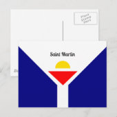 Vlag van Saint Martin Briefkaart (Voorkant / Achterkant)