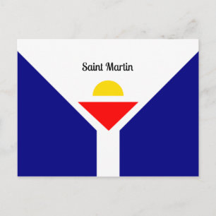 Vlag van Saint Martin Briefkaart