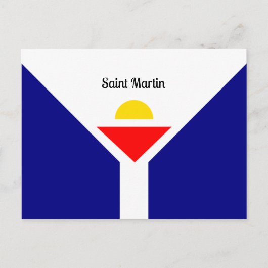 Vlag van Saint Martin Briefkaart (Voorkant)