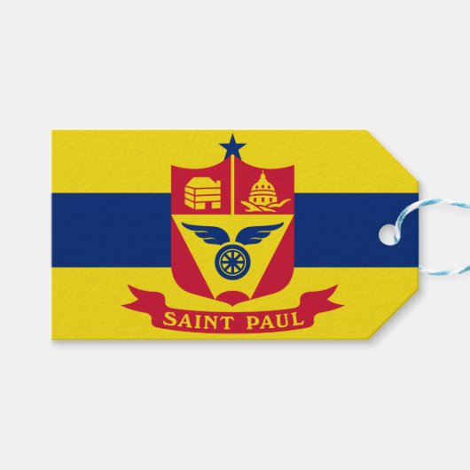Vlag van Saint Paul (Minnesota) Cadeaulabel (Voorkant (Horizontaal))