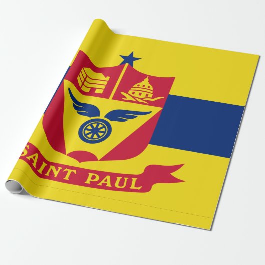 Vlag van Saint Paul (Minnesota) Cadeaupapier (Uitgerold)