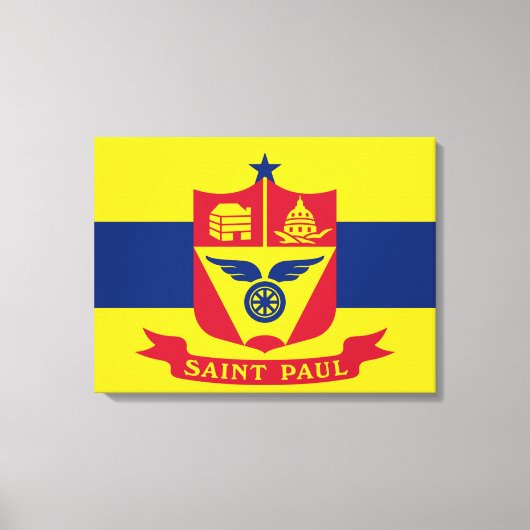 Vlag van Saint Paul (Minnesota) Canvas Afdruk (Voorkant)