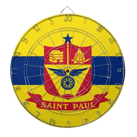 Vlag van Saint Paul (Minnesota) Dartbord (Voorkant)