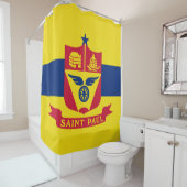Vlag van Saint Paul (Minnesota) Douchegordijn (In situ)
