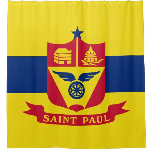 Vlag van Saint Paul (Minnesota) Douchegordijn (Voorkant)